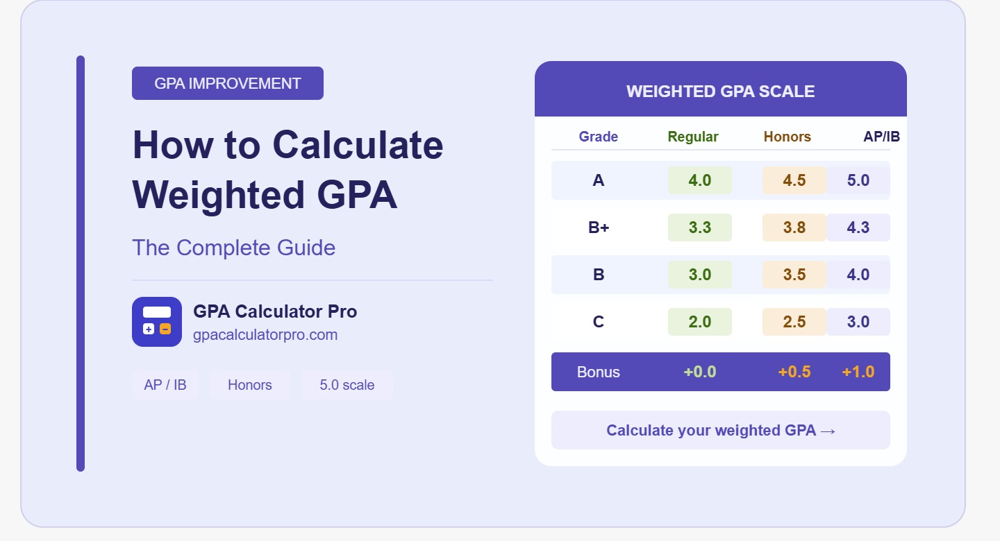 How to Calculate Weighted GPA