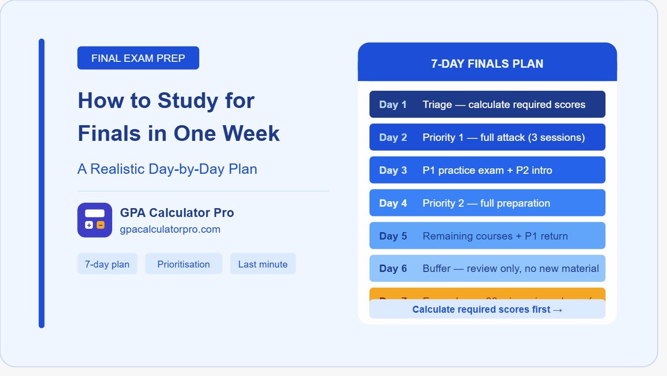 How to Study for Finals in One Week
