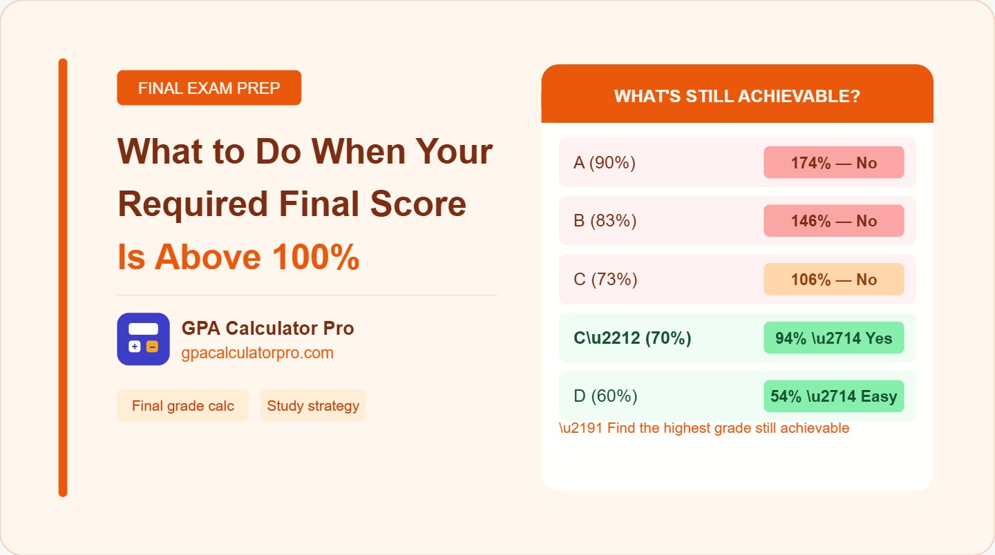 What to Do When Your Required Final Score Is Above 100%