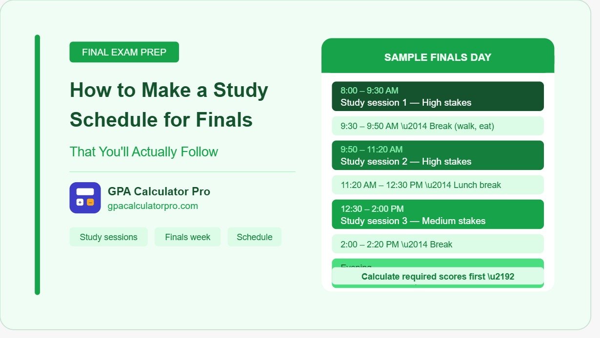 How to Make a Study Schedule for Finals That You'll Actually Follow