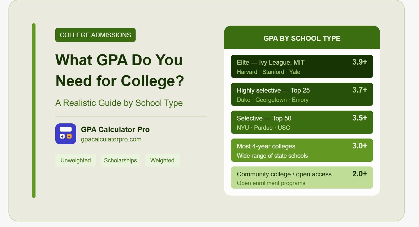 What GPA Do You Need for College